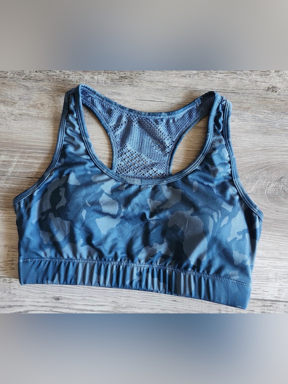 Zyia Active Blue Camo Bomber Bra NOWT Large